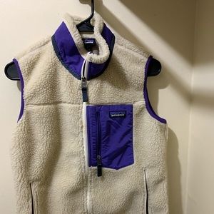 Purple and white Patagonia synchilla vest